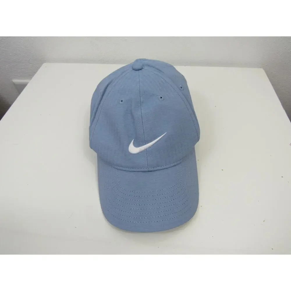 Men’s Nike Dri-Fit Club Structured Swoosh Cap Work Blue Preppy Sporty